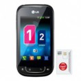 Celular Desbloqueado Claro LG Optimus Net Dual Sim P698 Preto Dual Chip com Câmera 3MP, Android 2.3, 3G, Wi-Fi, Touch Screen.